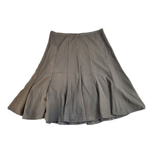 Lane Bryant Skirt womens sz 14 brown pleated careerwear business‎ office